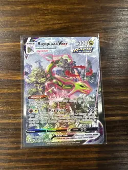 Pokemon TCG Evolving Skies Rayquaza VMAX Alt Art Secret 218/203SWSH07 Holo Card - Image 1
