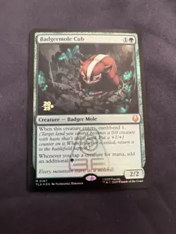 Badgermole Cub Prerelease Foil MTG Magic The Gathering Avatar TLA 0167 Stamp - Image 1