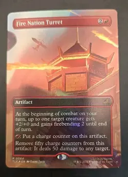 Fire Nation Turret (Borderless) Avatar: The Last Airbender MTG Foil Near Mint - Image 1