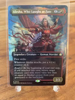 MTG Alesha, Who Laughs at Fate Borderless - Foundations #343 NM/M - Image 1