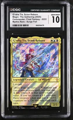 G'RAHA TIA, SCION REBORN Final Fantasy Surge Foil FFXIV Mythic CGC 10 MTG - Image 1