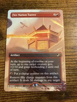 MTG Magic The Gathering Avatar Fire Nation Turret Borderless Showcase Eternal! - Image 1
