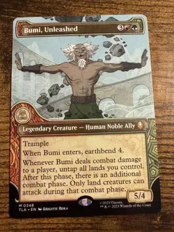 MTG Magic The Gathering Avatar Bumi Unleashed Borderless Showcase Mythic! - Image 1