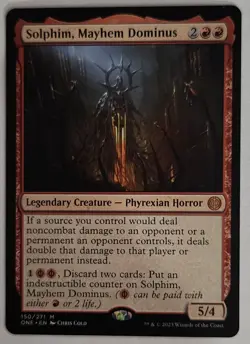 Solphim, Mayhem Dominus MTG ONE 150 Mythic NM Dominus Red Burn - Image 1