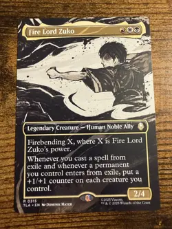 MTG Magic The Gathering Avatar Fire Lord Zuko Borderless Showcase Rare! - Image 1