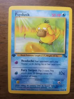 Pokemon 1st Edition 1999 Fossil Psyduck (53/62) NEAR MINT - Image 1