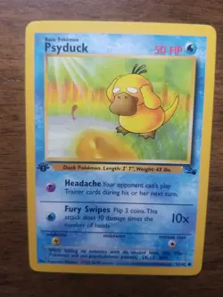 Pokemon 1st Edition 1999 Fossil Psyduck (53/62) NEAR MINT - Image 2
