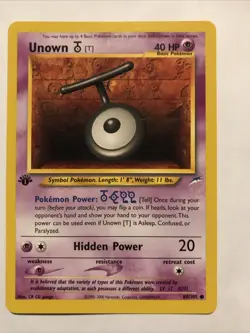 Pokemon TCG Neo Destiny 1st Edition Unown T 88/105 Regular - Image 1