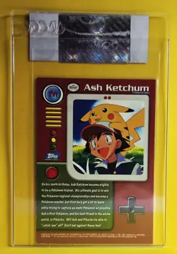 1999 😺 CGC-Certified Ash Ketchum Topps Pokemon Series 1 - #TV1 - 1st Print - Image 2