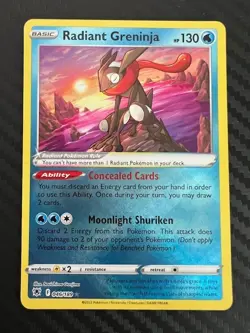 Pokemon TCG Radiant Greninja Astral Radiance 046/189 Radiant Rare NM - Image 1