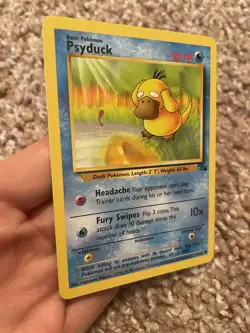 Vintage Psyduck 1st Edition Pokemon TCG WotC Fossil Set #53 NM+/M - Image 3