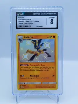 Pokemon TCG Lucario 2019 Hidden Fates Holo Shiny CGC 8 *Make an Offer* - Image 1