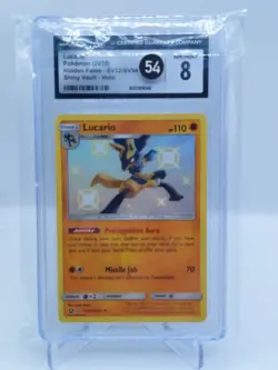 Pokemon TCG Lucario 2019 Hidden Fates Holo Shiny CGC 8 *Make an Offer* - Image 3