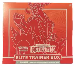 Pokemon TCG Sword & Shield Battle Styles Elite Trainer Box ETB RED NIB SEALED - Image 1