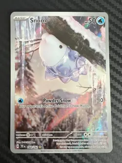 Pokemon TCG SV05 Temporal Forces Snom 168/162 Illustration Rare Holo NM - Image 1
