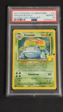 PSA 10 Venusaur Celebrations Classic Collection 15/102 Holo Rare Pokemon 2021 - Image 1