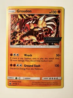 Groudon - 81/168 - Celestial Storm - Legendary Pokemon Stamped Promo NM - Image 1