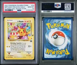 2021 POKEMON CELEBRATIONS CLASSIC COLL #24 BIRTHDAY PIKACHU-HOLO PSA 10 - Image 3
