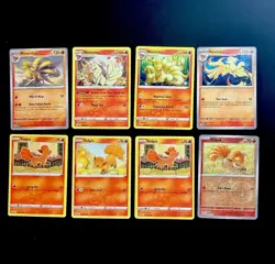 Ninetales & Vulpix Cute Evolution Lot - Holo Fire Pokemon Bundle 8x - Image 1