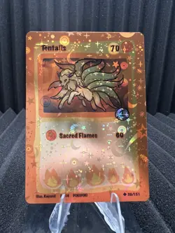 Tentails (Ninetales) 38/151 - Moon Holo Pokidoki First Edition Fan Art Pokemon - Image 1