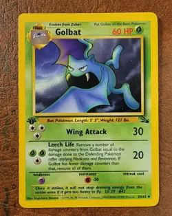 Golbat #34/62 Fossil 1st Edition Pokemon TCG - Image 1