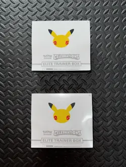 2X Pokemon TCG: 25th Anniversary Celebrations Elite Trainer Box (2021) ETB - Image 1