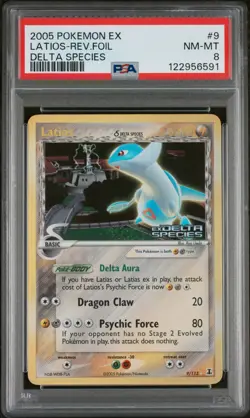 Pokemon Latios EX Delta Species Reverse Holo Rare #9 PSA 8 9/113 2005 NM MINT - Image 1