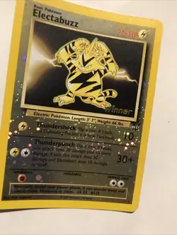 Pokemon TCG Electabuzz 001/009 Best of Promos Reverse Holo 2002 Winner Stamp - Image 2