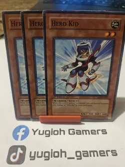 Yu-Gi-Oh Hero Kid X3 SOI Different Editions Common Light Played - Image 1