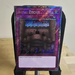 Yugioh Royal Decree RA04-EN113 Platinum Secret Rare 1st Ed NM - Image 1