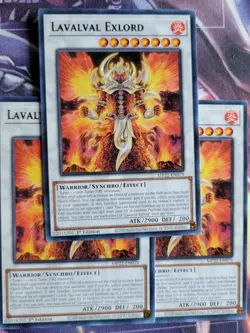 Yu-Gi-Oh! TCG x3 Lavalval Exlord MP22-EN079 1st Ed M/NM SUPER RARE 2022 TIN OF - Image 1
