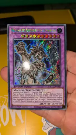 Ultimate Ancient Gear Golem (Secret Rare) SGX1-END21 Speed Duel GX: Duel Academy - Image 1