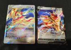 Pokemon Card Set Zamazenta V and Vstar English Sword and Sheild NM Tcg 2 Carda - Image 1