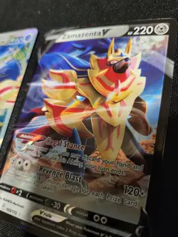 Pokemon Card Set Zamazenta V and Vstar English Sword and Sheild NM Tcg 2 Carda - Image 4