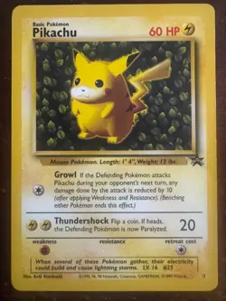 Promo Pikachu 1 Black Star Promo WOTC 1999 Pokemon Card Rare - Image 1