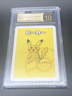 CGC 10 Pristine Pikachu Old Maid Playing Cards 2019 Japanese Pokemon Card - Image 1