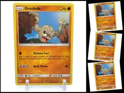Pokemon Sun & Moon Unbroken Bonds 87/214 Geodude 4X Mint/NM 4 Cards Playset X4 - Image 1