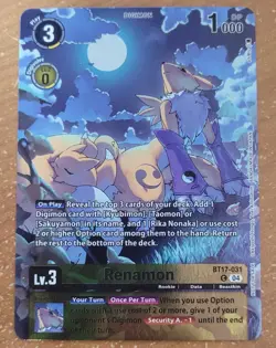 Digimon TCG BT17-031 C Renamon (Legend Pack 2024 Box Topper) Card - Image 1