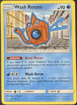 Wash Rotom 40/156 Sm-Ultra Prism Regular - Pokemon Card - Image 1