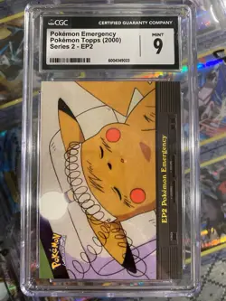 CGC 9 Pokemon Emergency EP2 Topps Series 2 2000 Pokemon Card - Image 1