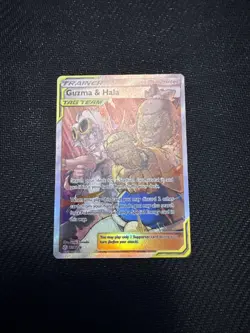 Pokemon Guzma Hala Cosmic Eclipse TCG Full Art Holo Card 229/236 NM - Image 4