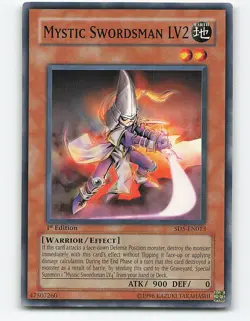 Mystic Swordsman LV2 #SD5-EN013 1st Edition Yugioh Card - Image 1