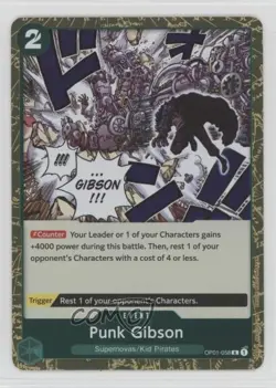 2022 One Piece Card Game: Romance Dawn OP01 Punk Gibson #OP01-058 - Image 1