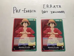 ONE PIECE Card Game Romance Dawn OP01-003 Monkey D Luffy Leader Pre Errata LP-NM - Image 1