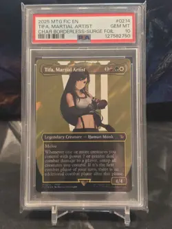 Tifa, Martial Artist (Borderless) (Surge Foil) Commander: Final Fantasy Foil for sale online - Image 1