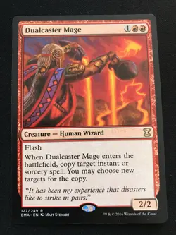 1x Dualcaster Mage Eternal Masters EMA Rare MTG NM/M - Image 1