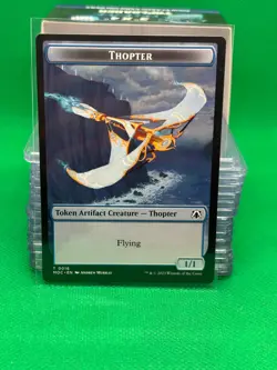 MTG - Thopter // Gold Double-sided Token | March of the Machine Commander - Image 1
