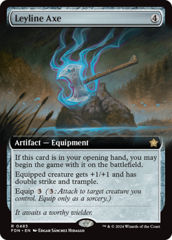 Leyline Axe (Extended Art) [Foundations] - Image 1