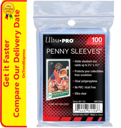 100 Pack Ultra Pro Card Penny Sleeves Clear Protector Pokemon MTG YuGiOh - Image 1