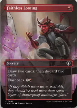 Faithless Looting (Borderless) C Commander Masters 642 NM MTG - Image 1